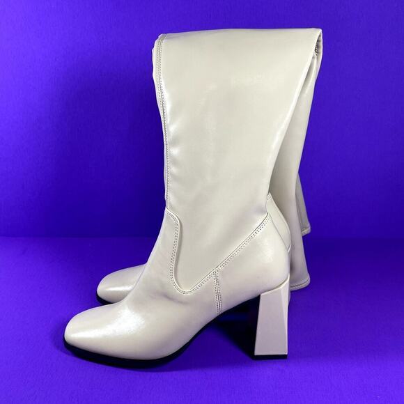 Open Edit Women's Briar Over the Knee Boots In Cream Vanilla Shoe Size 7.5-NEW - Picture 4 of 8